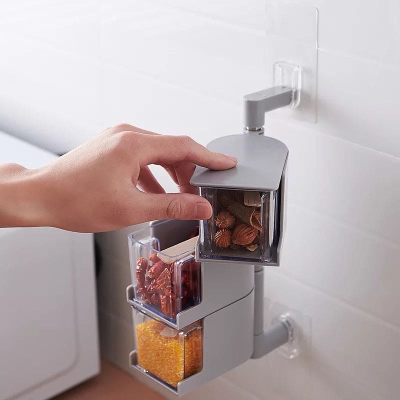 360˚ Degree Rotating Spice Box, Seasoning Storage Box, Kitchen Spice Container 360˚ Degree Rotating Spice Box, Seasoning Storage Box, Kitchen Spice Container
